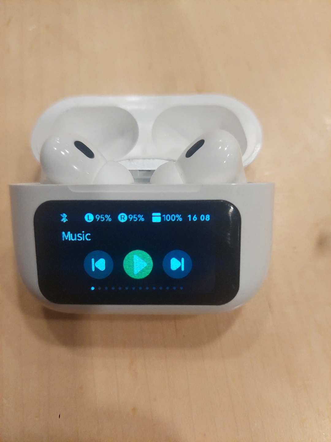 Wireless Earbuds with Charging Case and Display - photo 3