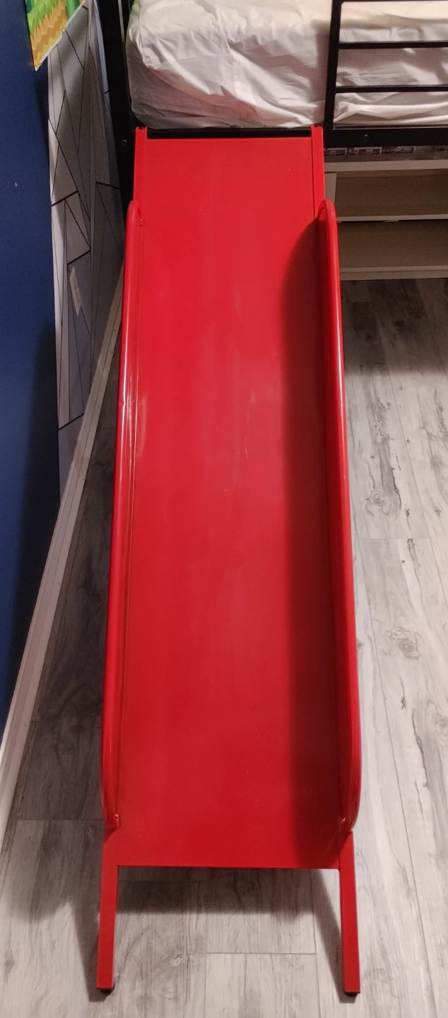 Kids Twin Loft Bed with Red Slide - photo 2
