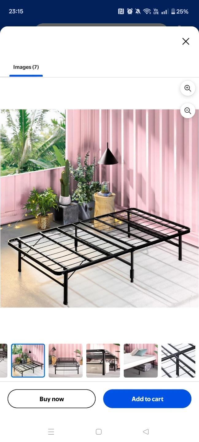 Twin Zinus Folding Bed Frame + 6-Inch Memory Foam Mattress - photo 3