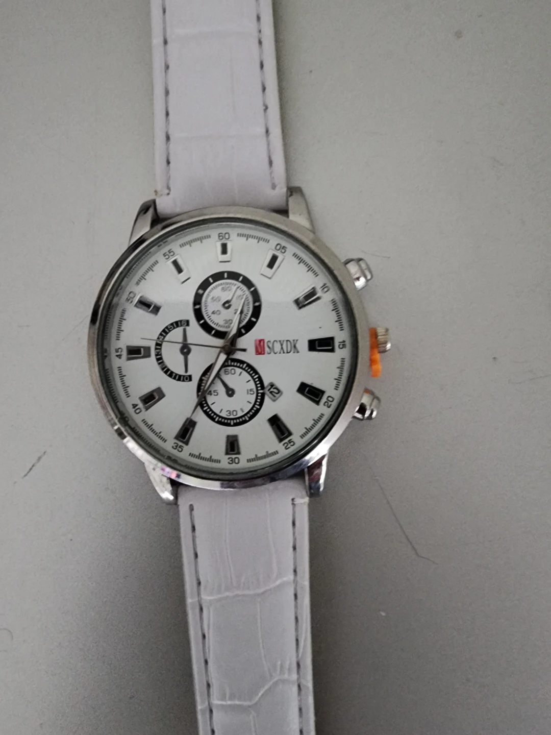 Brand new SCXDK White Faux Leather Watch - photo 2