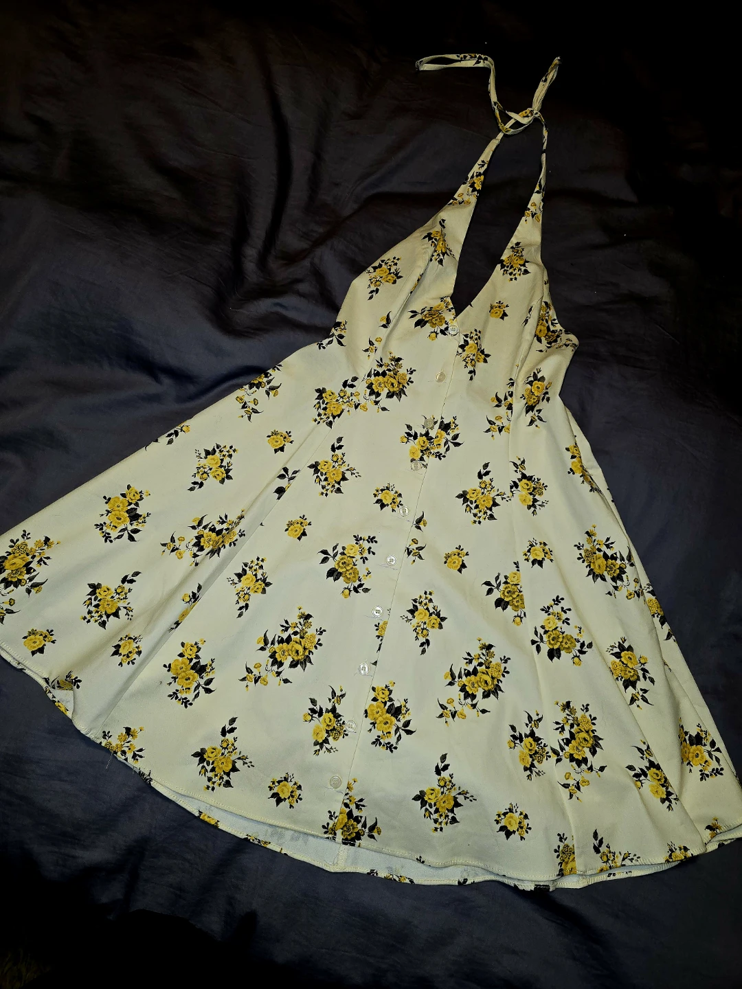 Zara Floral Halter Dress - Size L
