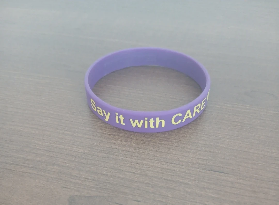 Purple Silicone Wristband - Say it with CAREtalks - photo 2