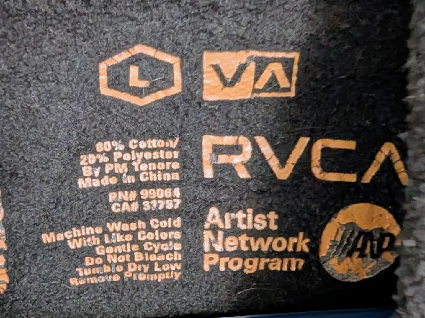 RVCA Black Graphic Hoodie - Men's Large - photo 2
