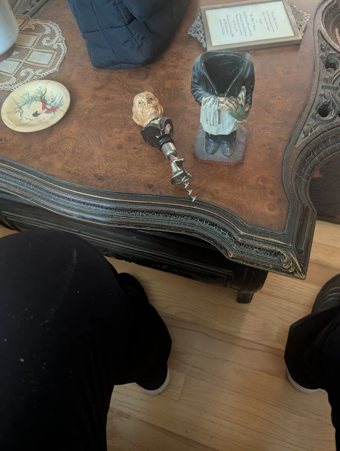 Vintage Waiter Figurine Corkscrew Bottle Opener - photo 4