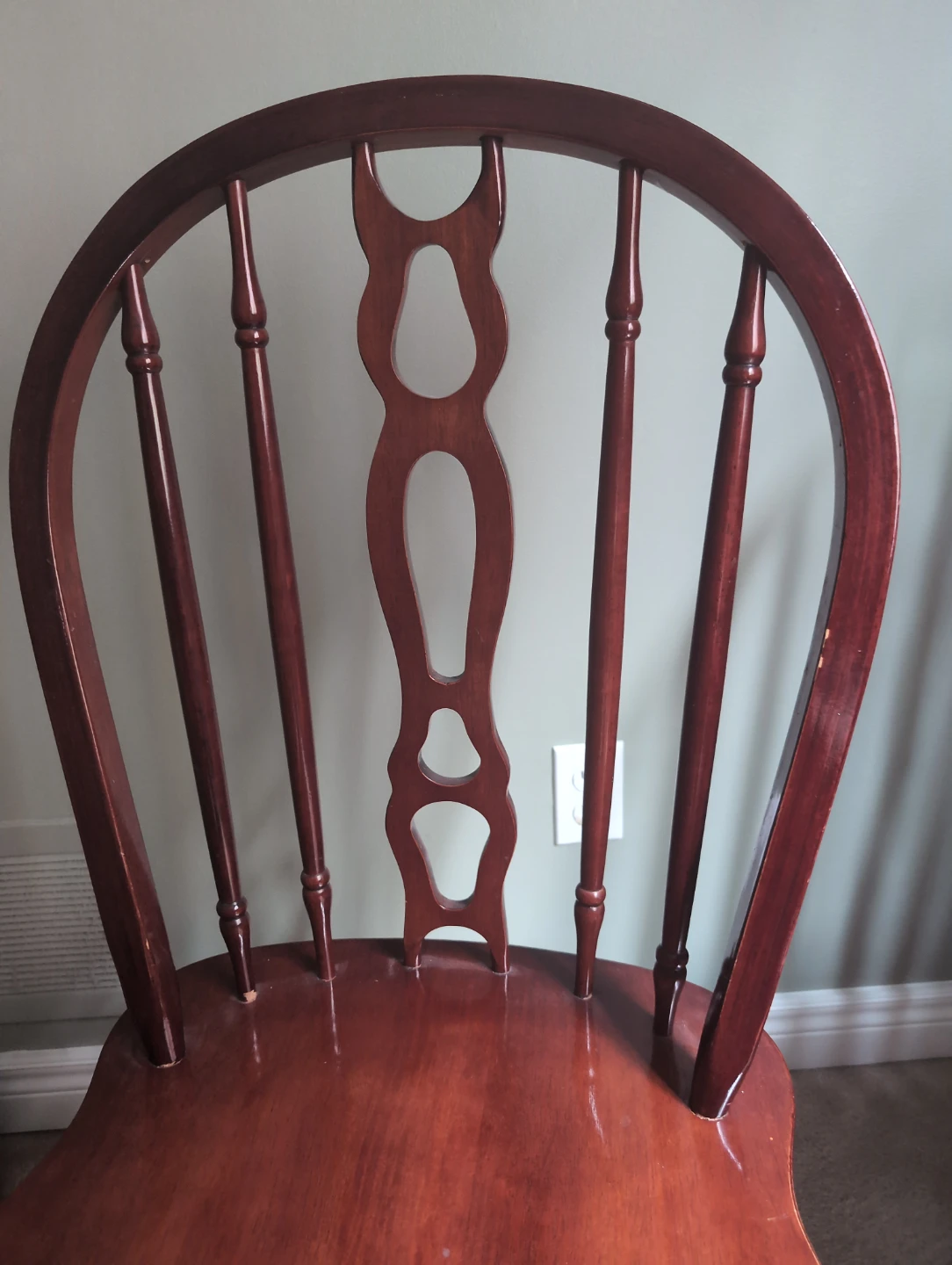 ⚽  Pair Of Windsor Style Wooden Chairs - photo 2