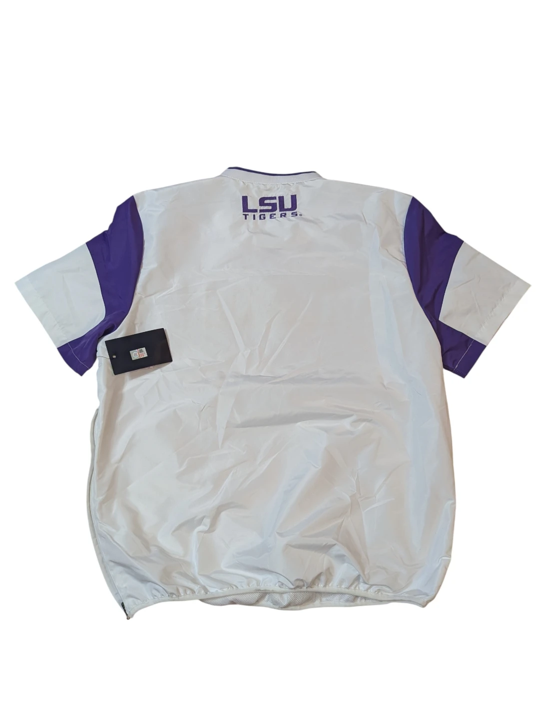 NEW LSU Tigers LARGE Short Sleeve V-Neck Windshirt Pullover - photo 3