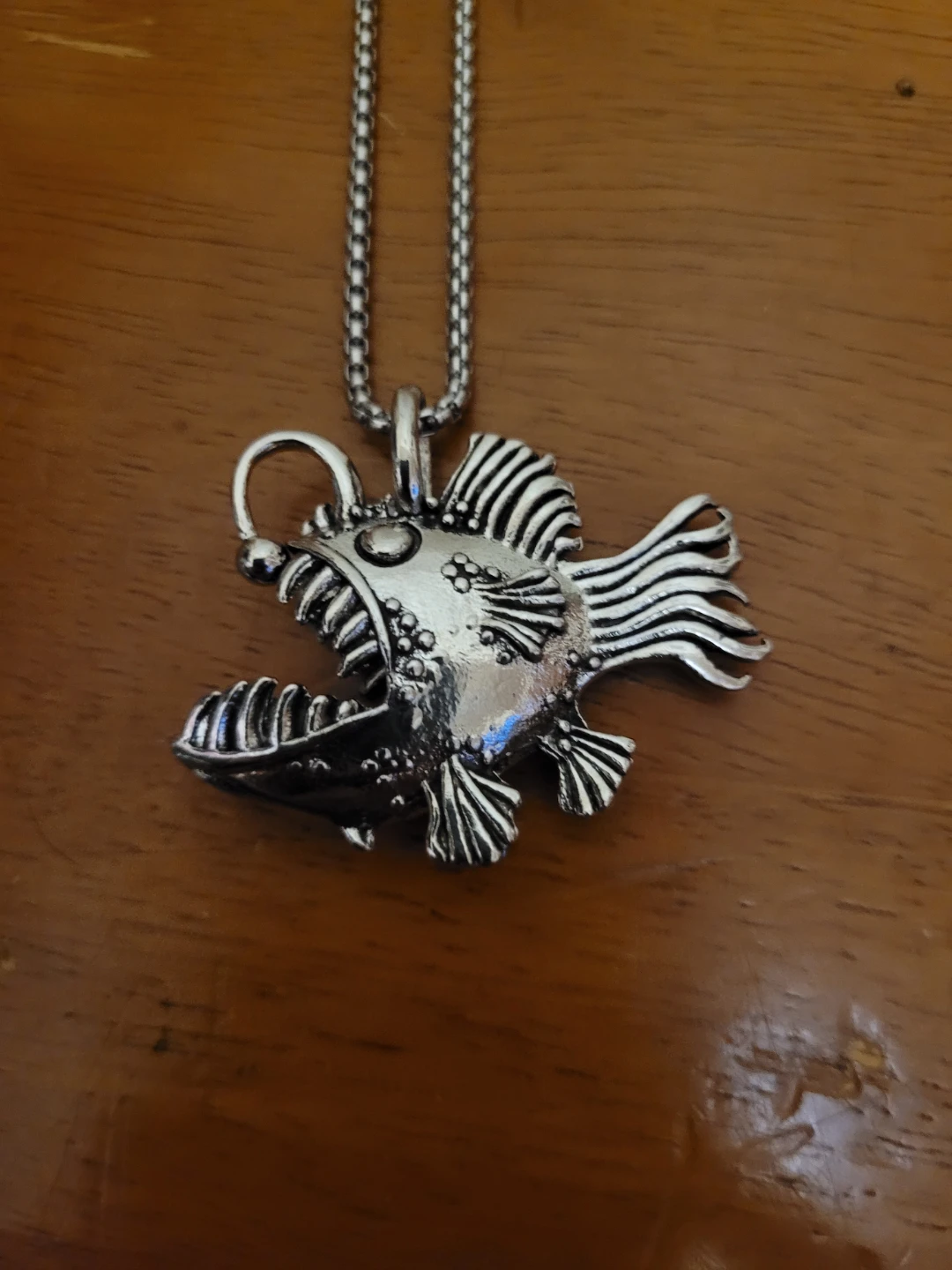 Anglerfish necklace. Heavy almost 1oz pendant