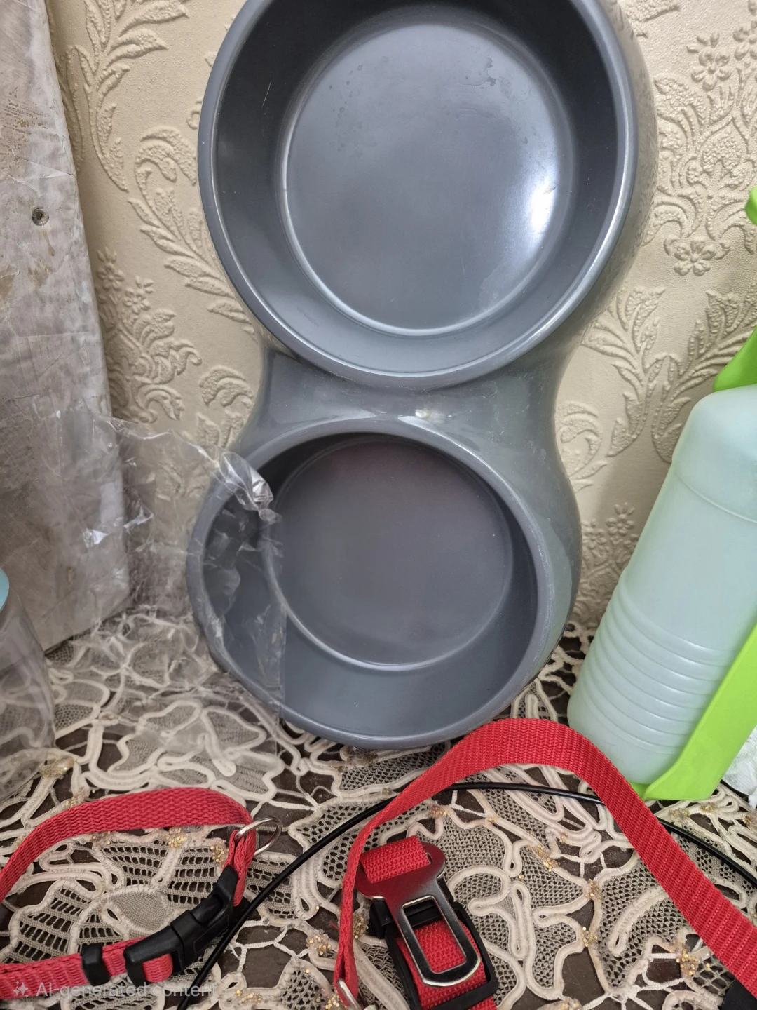 new .Dog Muzzle, Bowls,water bottle, Leash and Collar Set - photo 3