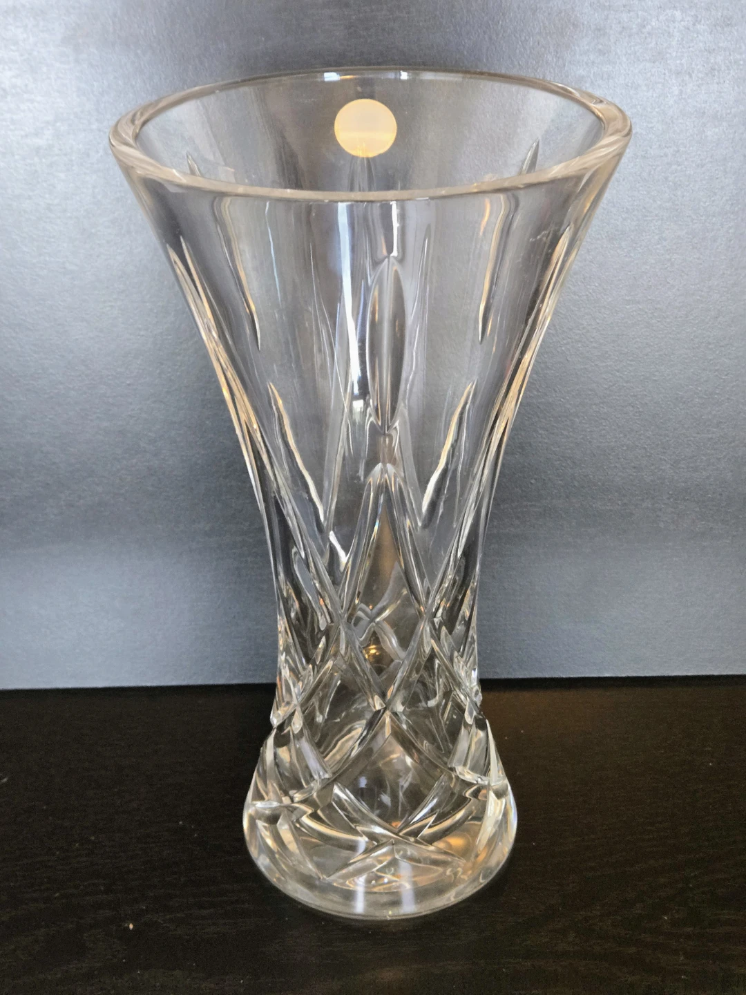 Vintage 10" Prague Cut Crystal Czech Republic Vase - photo 2