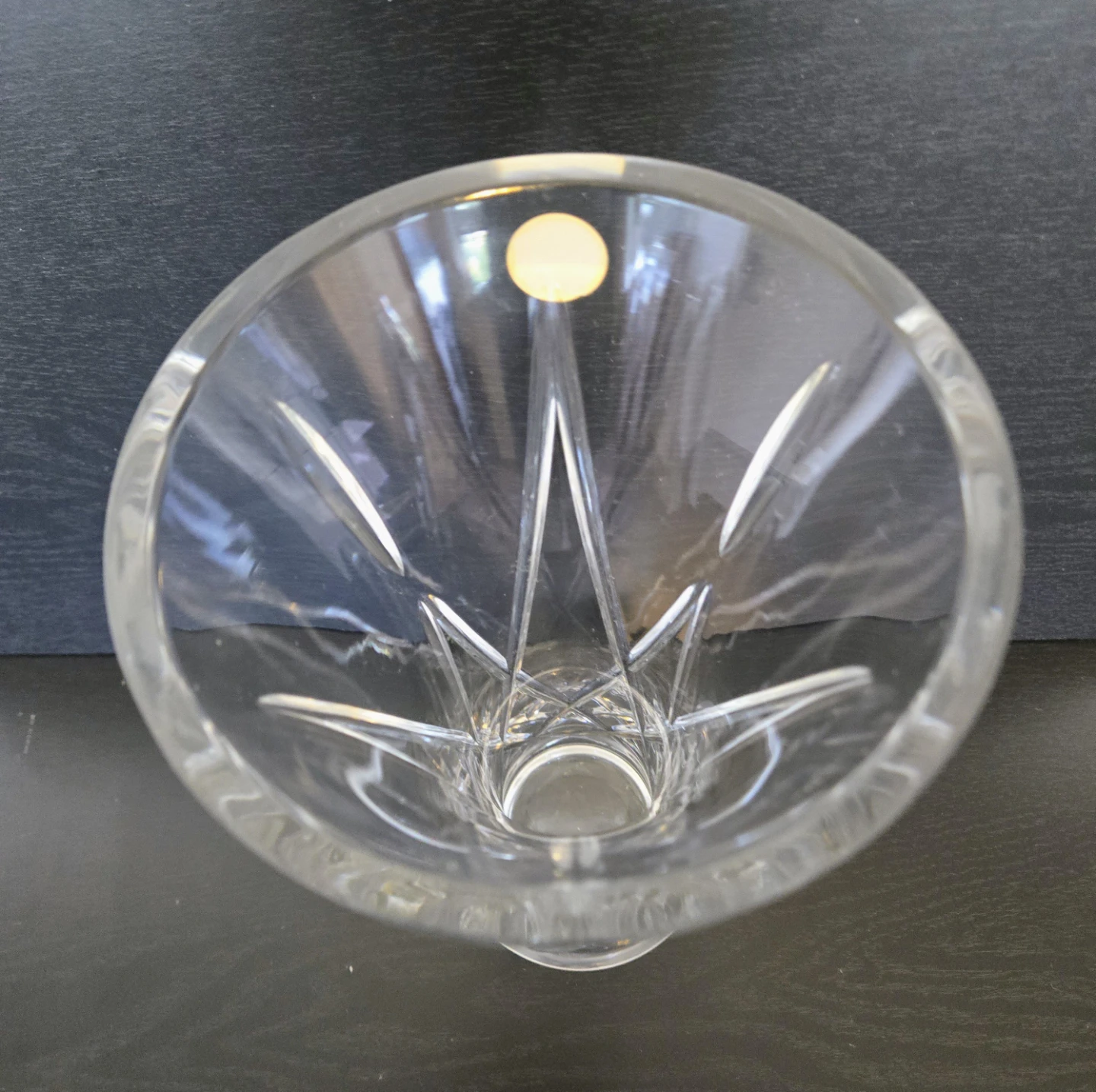 Vintage 10" Prague Cut Crystal Czech Republic Vase - photo 4