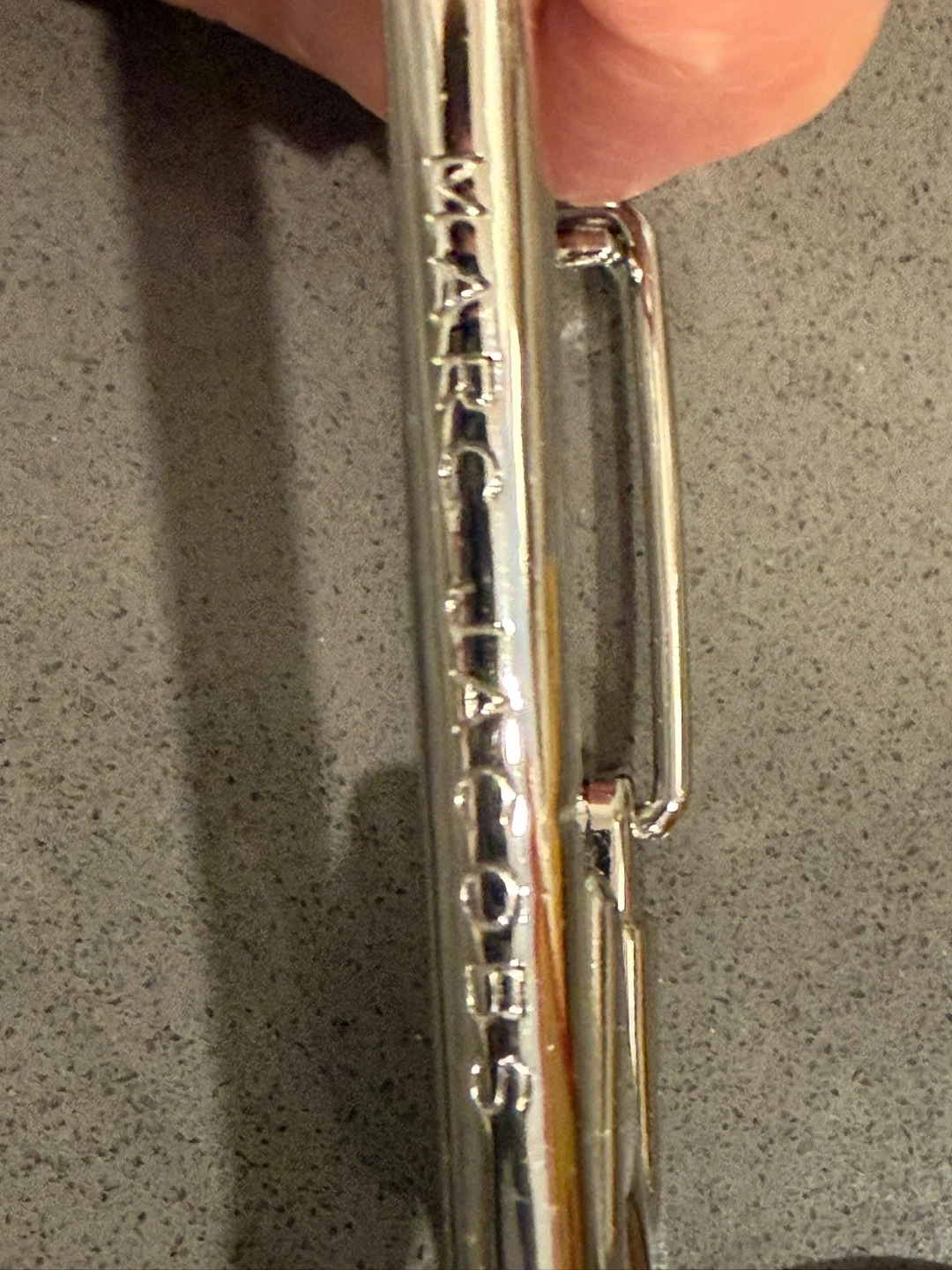 Marc Jacobs "M" Carabiner Keychain / Keyring - Silver - photo 2