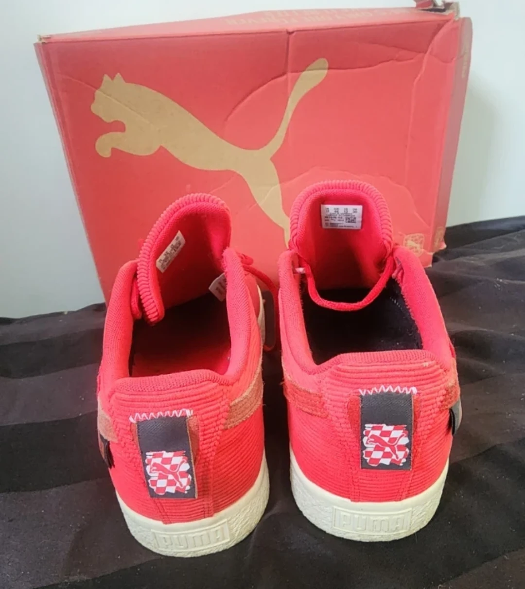 Puma Ferrari Speedsters Red Corduroy Sneakers - photo 3