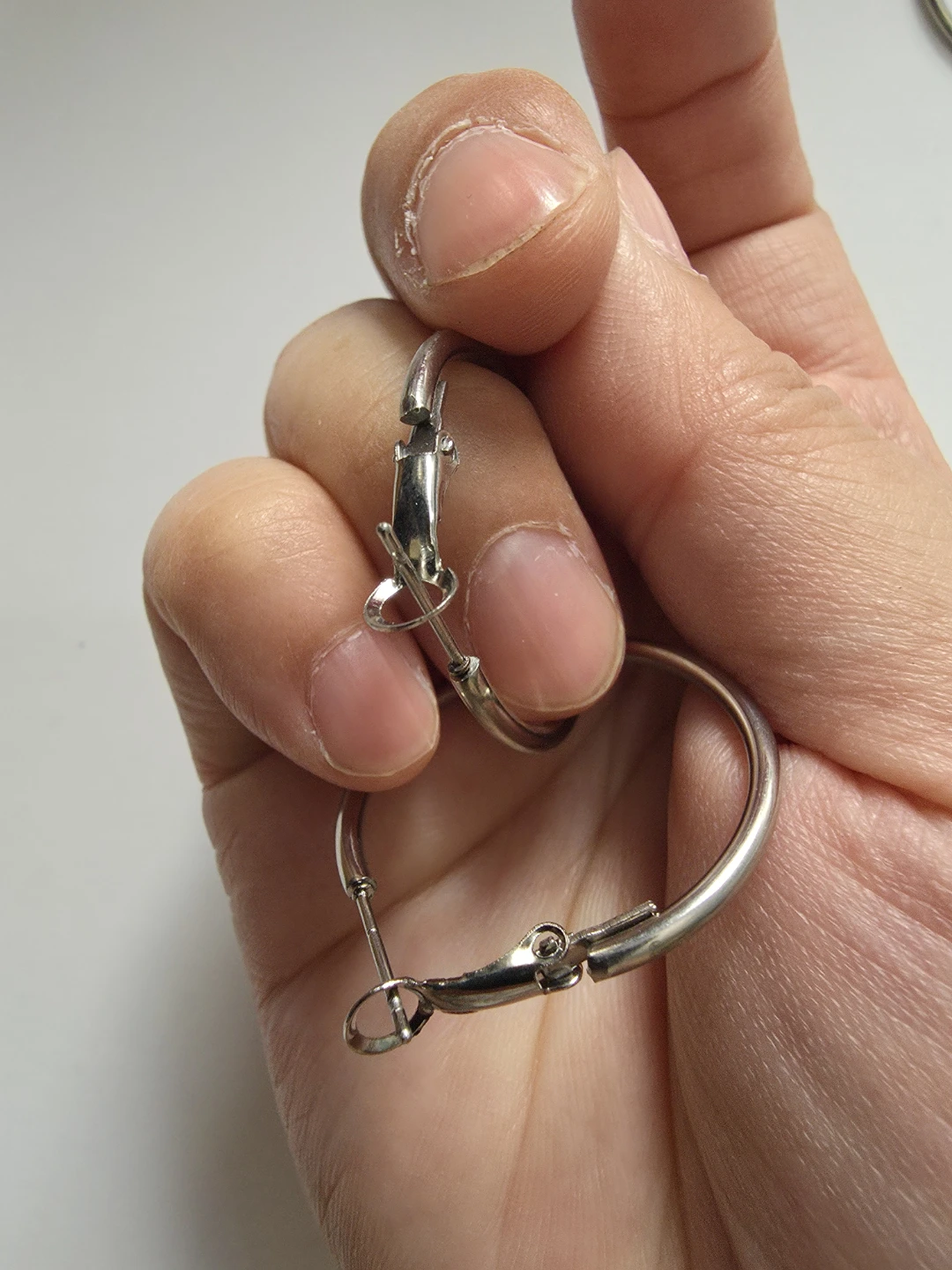 Silver Hoop Earrings Small ⚽️ - photo 2