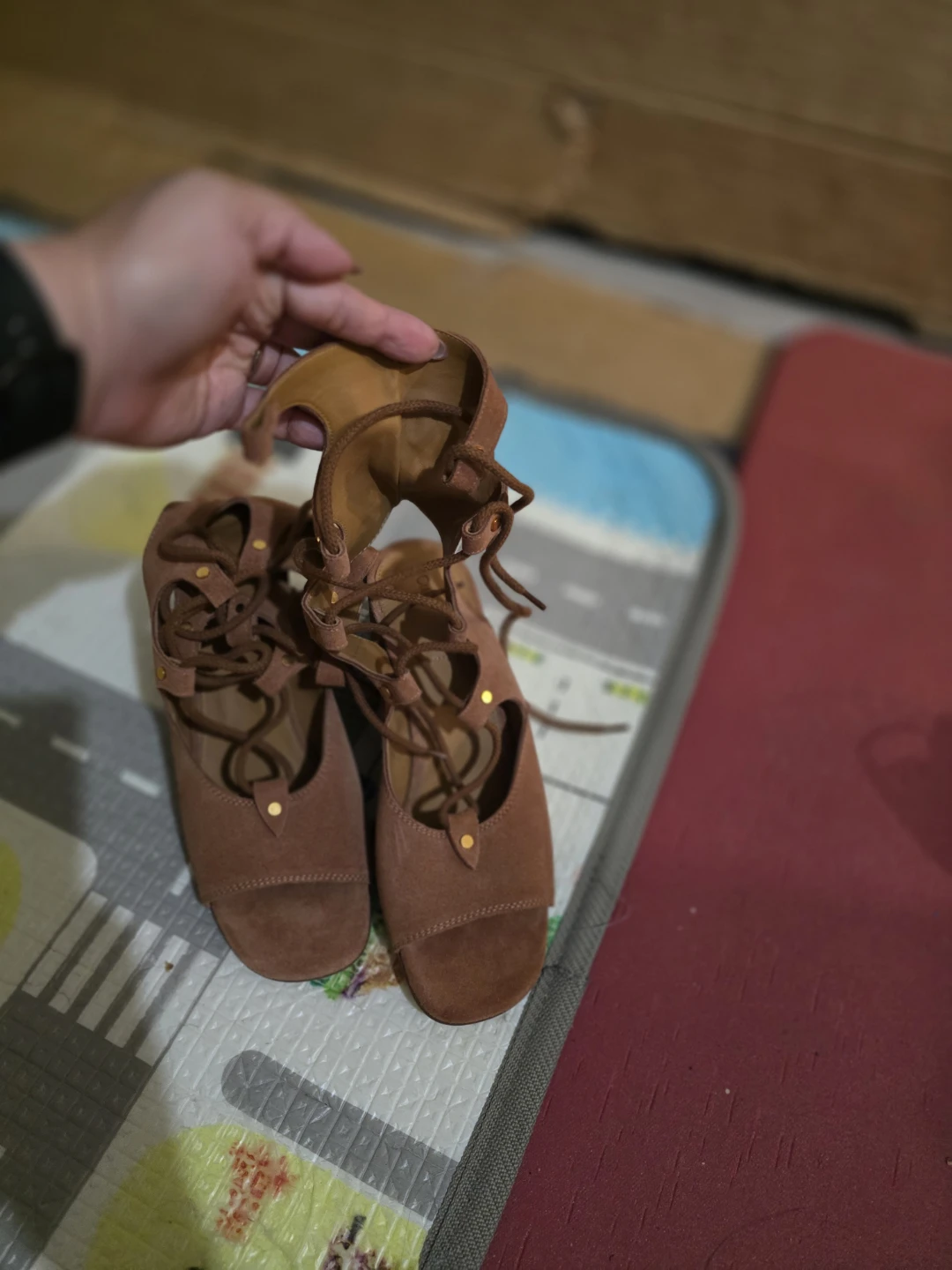 Chloe Lace-Up Wedge Sandals - photo 2