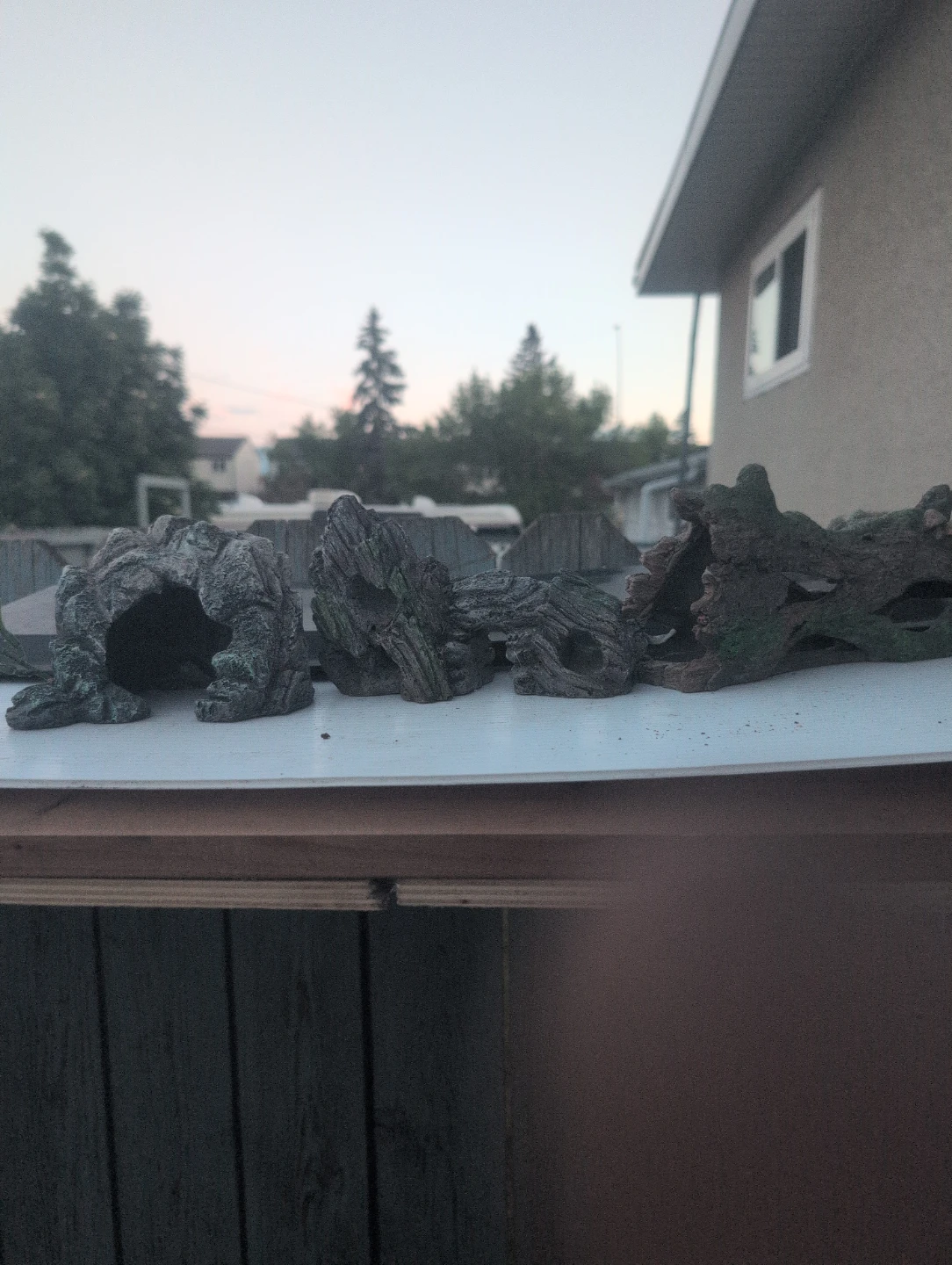 Aquarium Rock and Wood Decorations Set