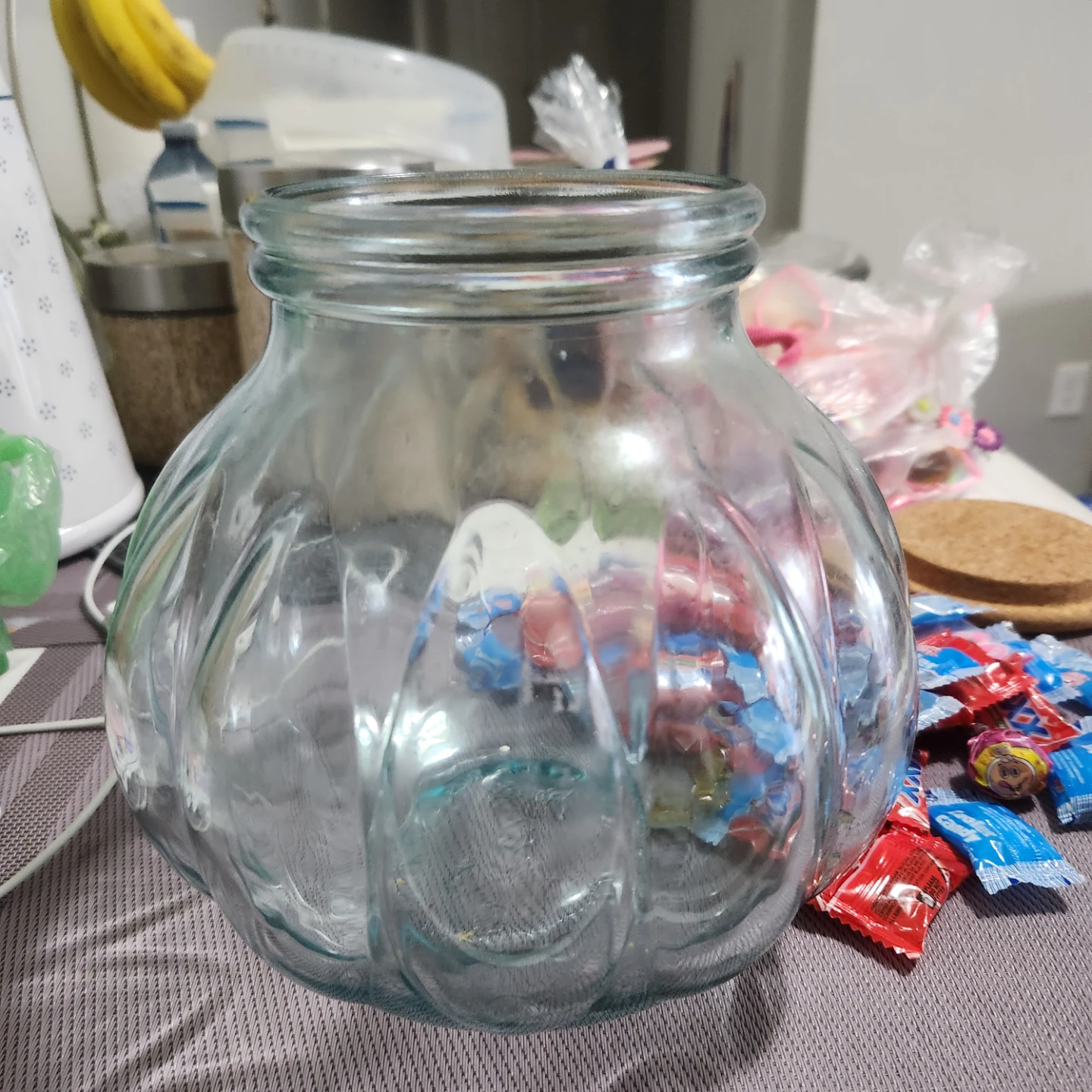 Glass storage jar with cork lid - photo 3