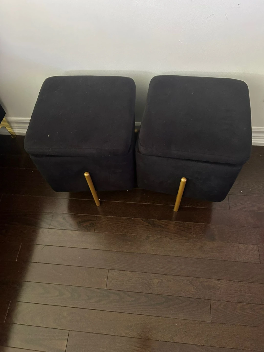 Upholstered velvet Arm chairs (set of 2) & ottomans - photo 2