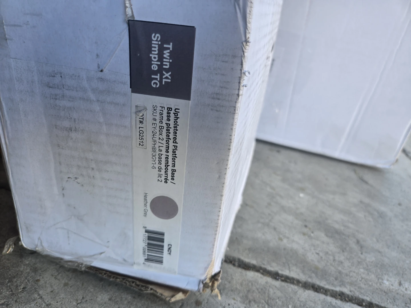 NEW - Endy Twin XL Upholstered Platform Base/ Sleep Bundle WHITE - photo 2