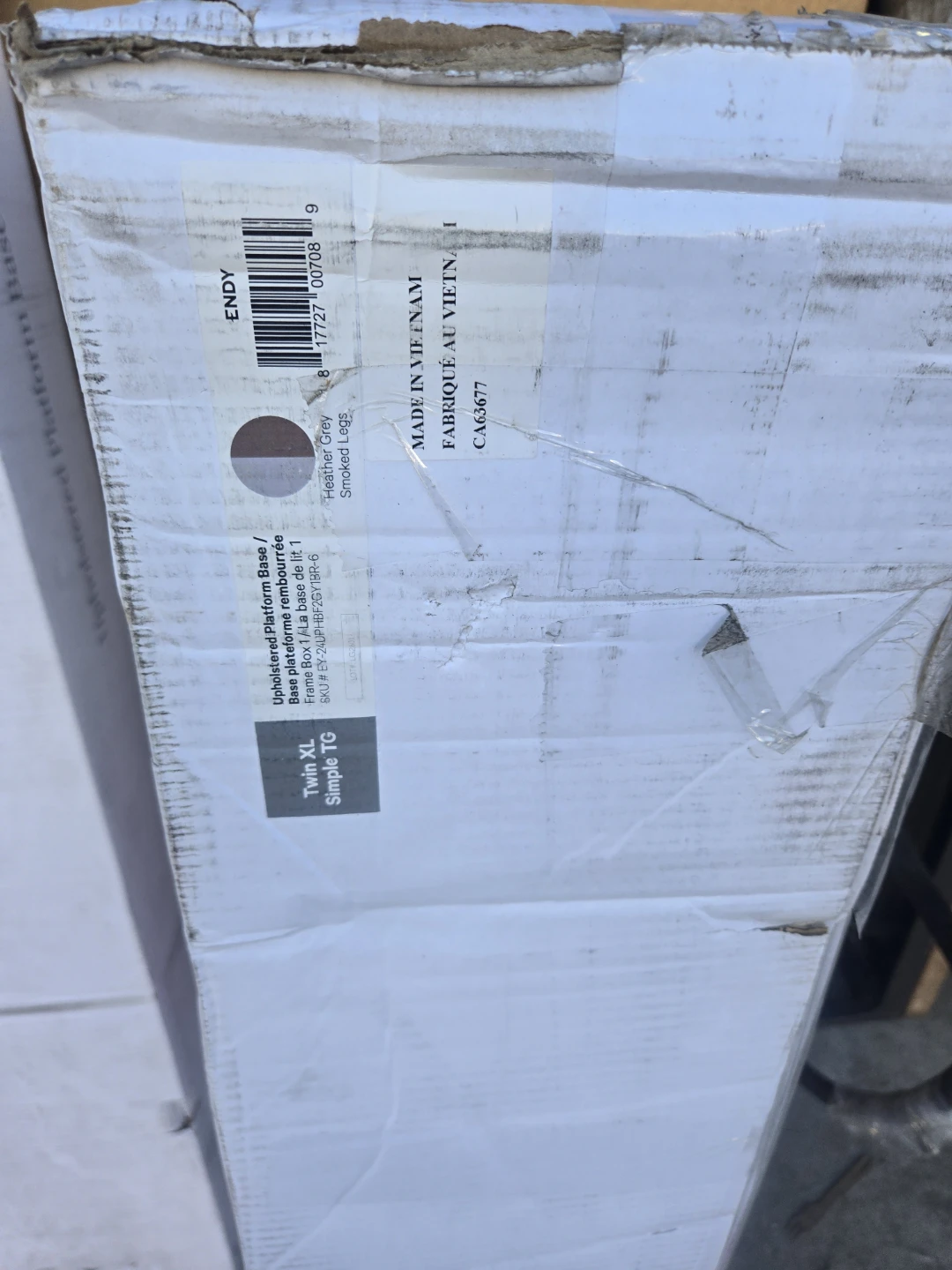 NEW - Endy Twin XL Upholstered Platform Base/ Sleep Bundle WHITE - photo 3