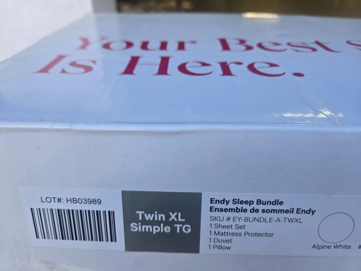 NEW - Endy Twin XL Upholstered Platform Base/ Sleep Bundle WHITE - photo 4