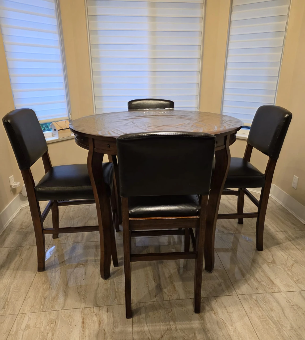 Wooden Dining Table with 4 Chairs - photo 3