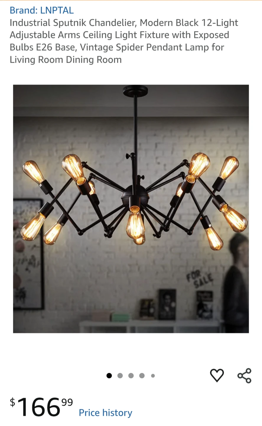 Spider Chandelier with 8 Arms - photo 2