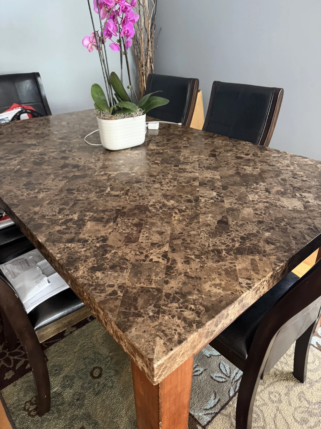 Dinning room table and chairs - photo 2