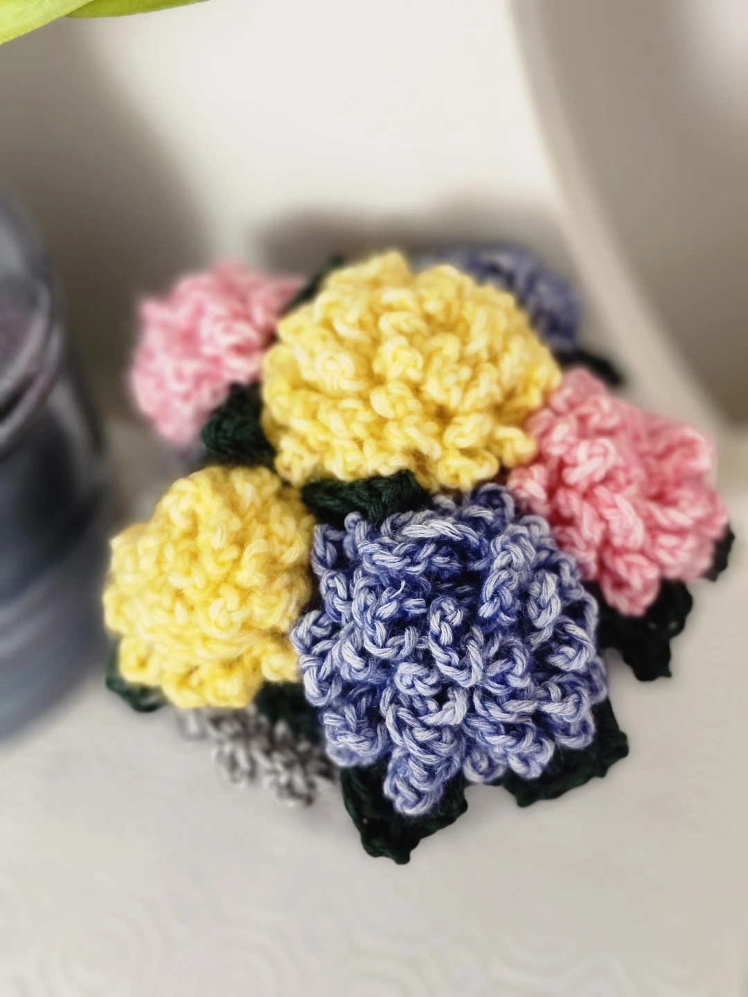 Handmade Crocheted Flower Arrangement - photo 3