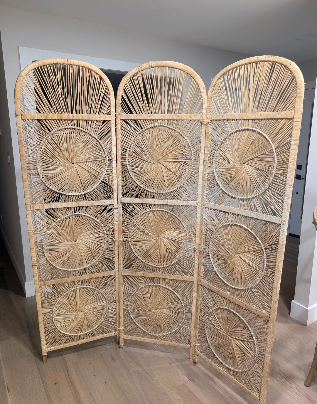 RARE Starburst Rattan Divider