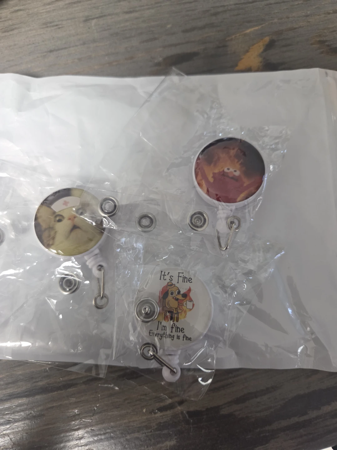 Badge Reel Retractable Clips (Set of 3)