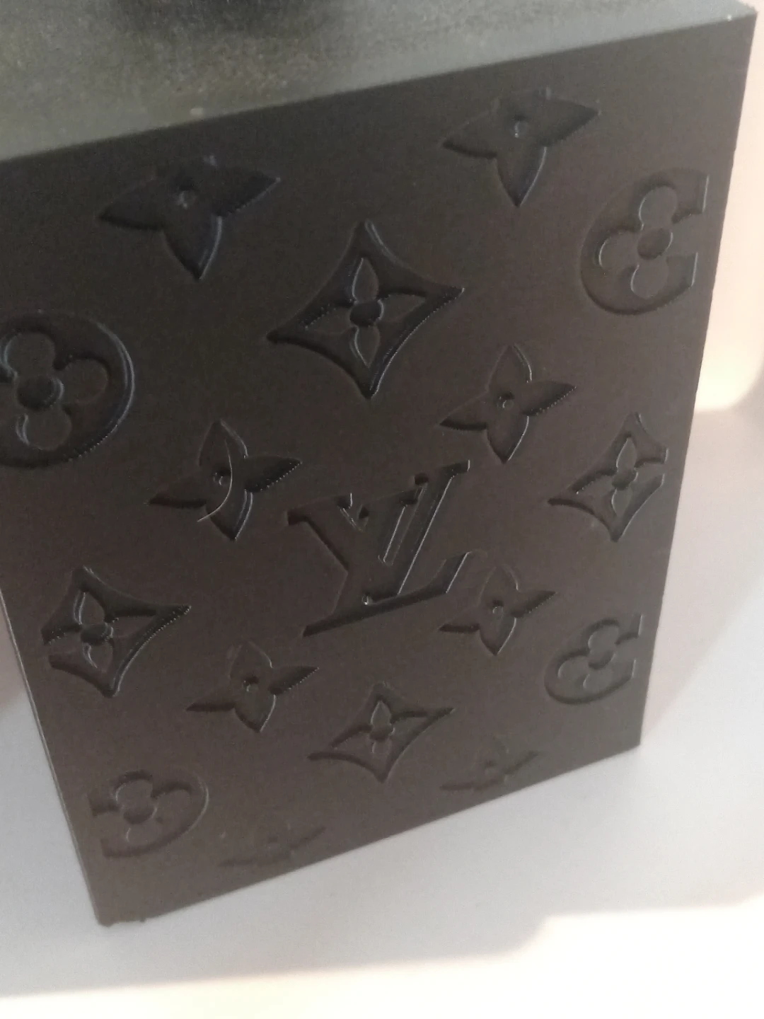 Liquid soap dispenser Black Embossed Monogram Cube - photo 5