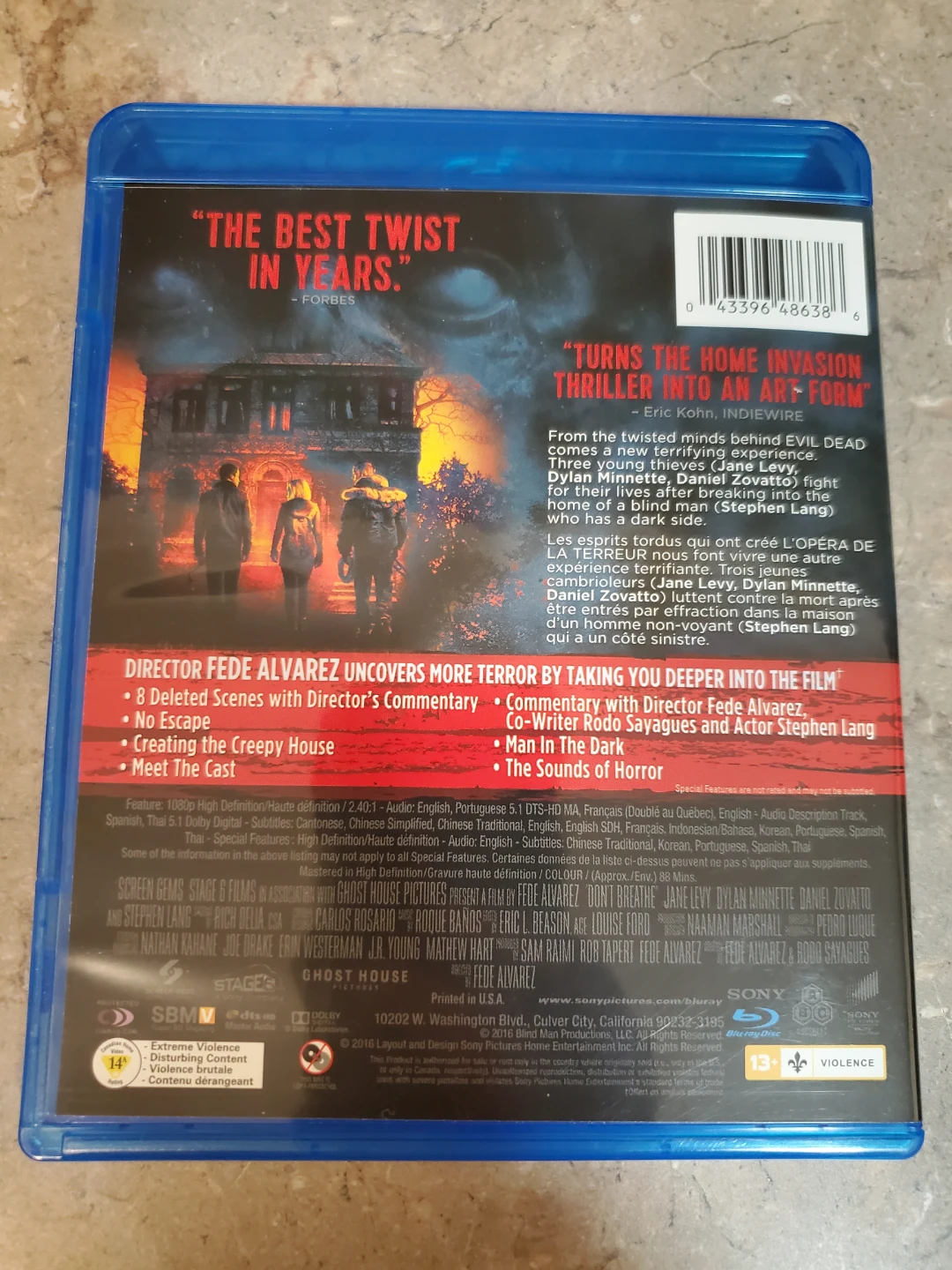 Don't Breathe Blu-Ray ⚽ - photo 2