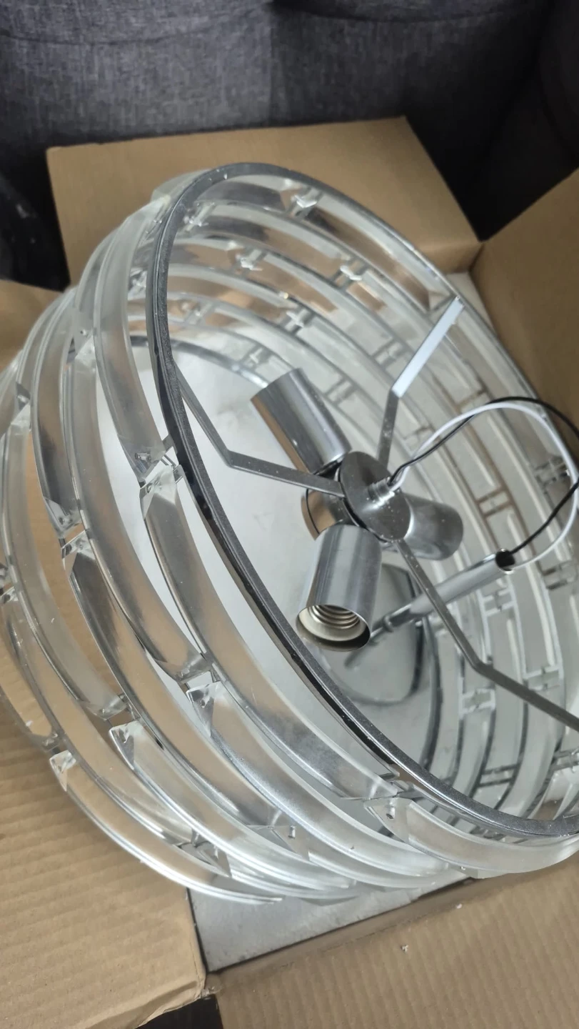 Modern Clear Crystal Flush Mount Ceiling Light Fixture - photo 2