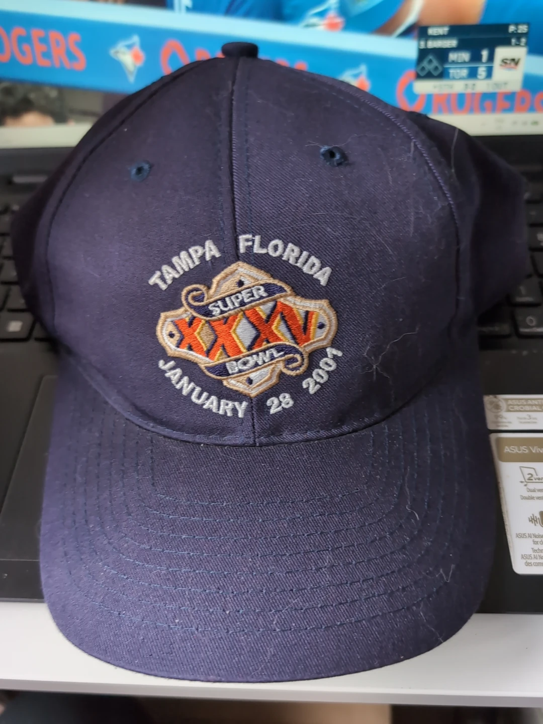 Super Bowl XXXV Tampa Florida January 28 2001 Navy Cap