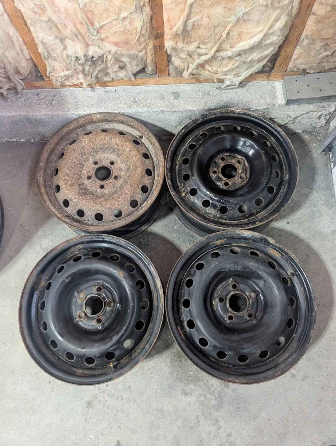 (4)-16 Inch 5x100 Toyota/Subaru Steel Rims