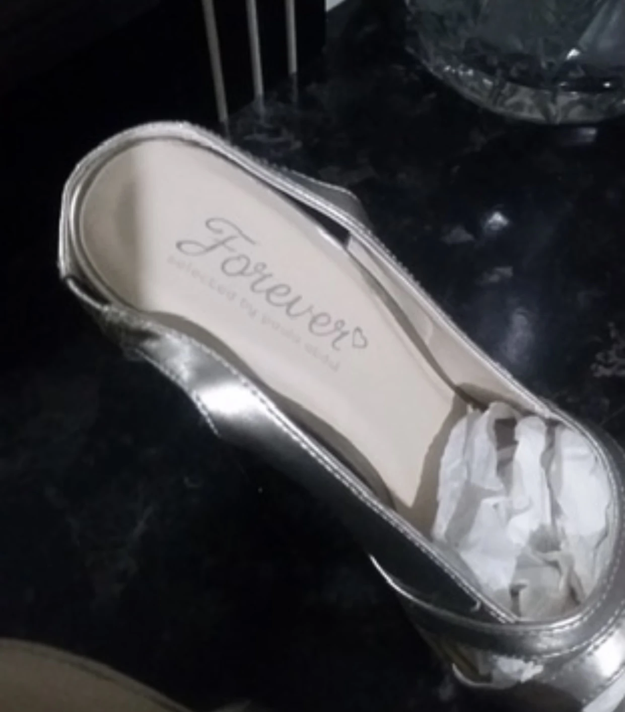 Forever Selected by Paula Abdul Silver Slingback Heels - photo 3