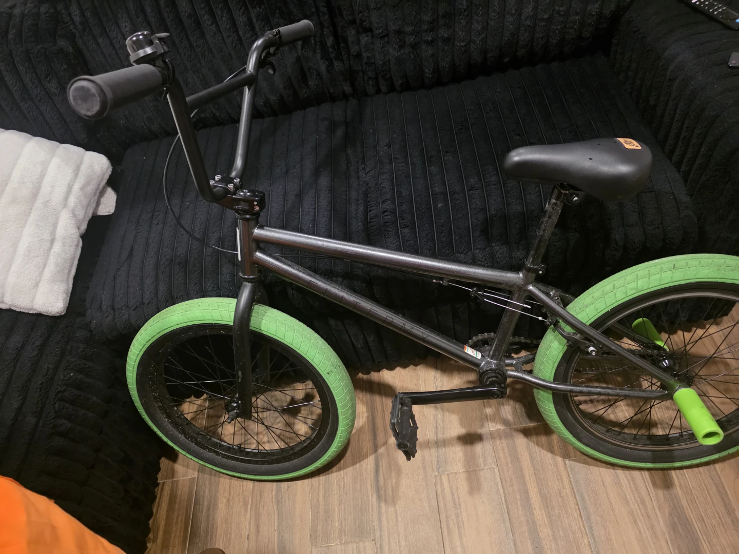 BMX Bike - Gray with Green Tires - photo 4