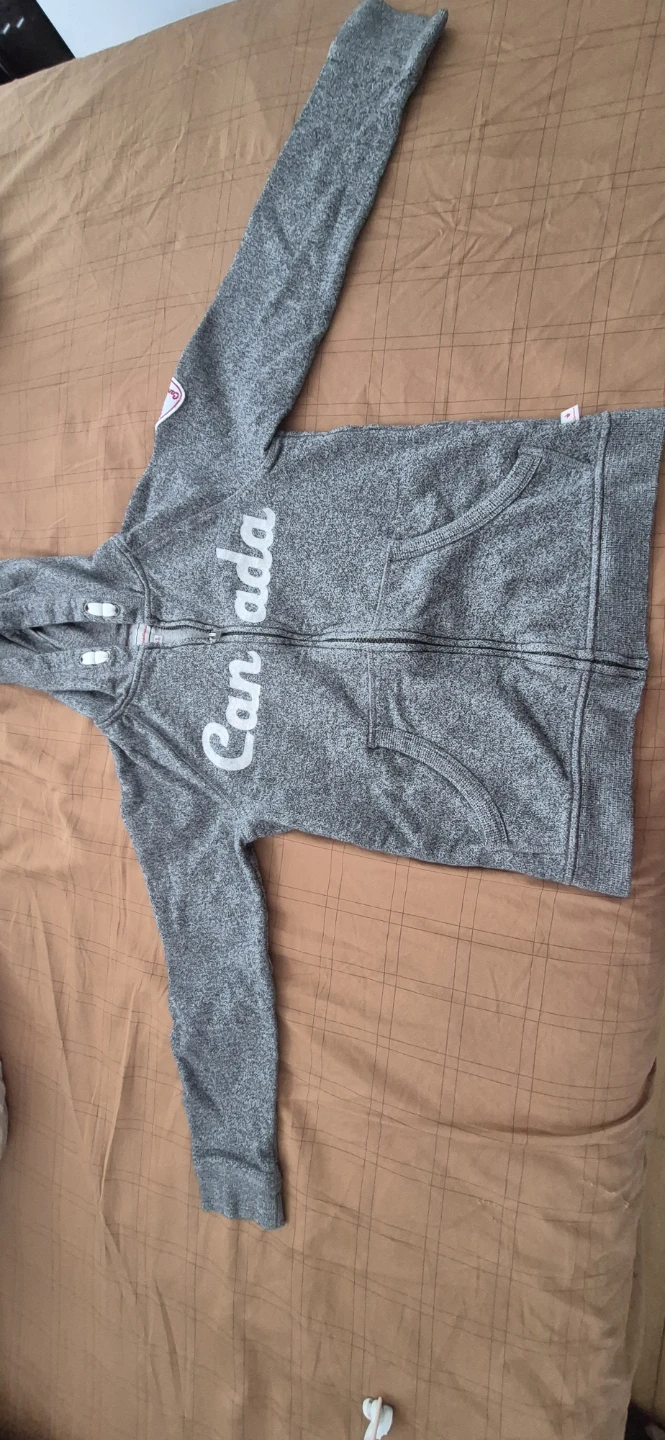 Canadiana Grey Zip-Up Hoodie