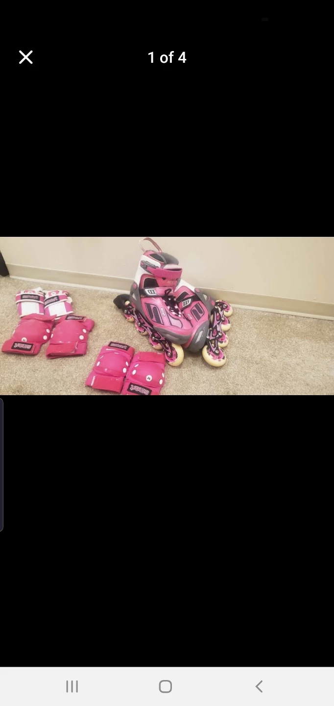 Smart Pink Rollerblades with Protective Gear - photo 4