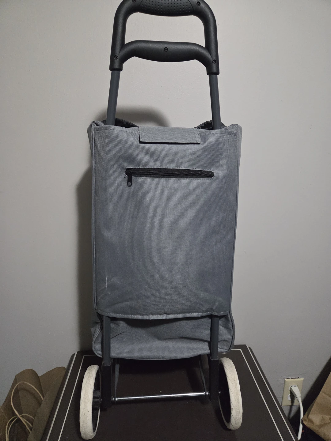 Grey Rolling Shopping Cart - photo 2