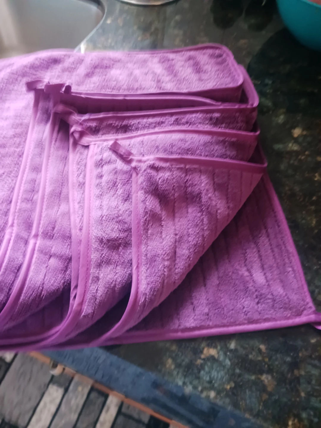 Purple Microfiber Cleaning Cloths (Set of 4) - photo 3