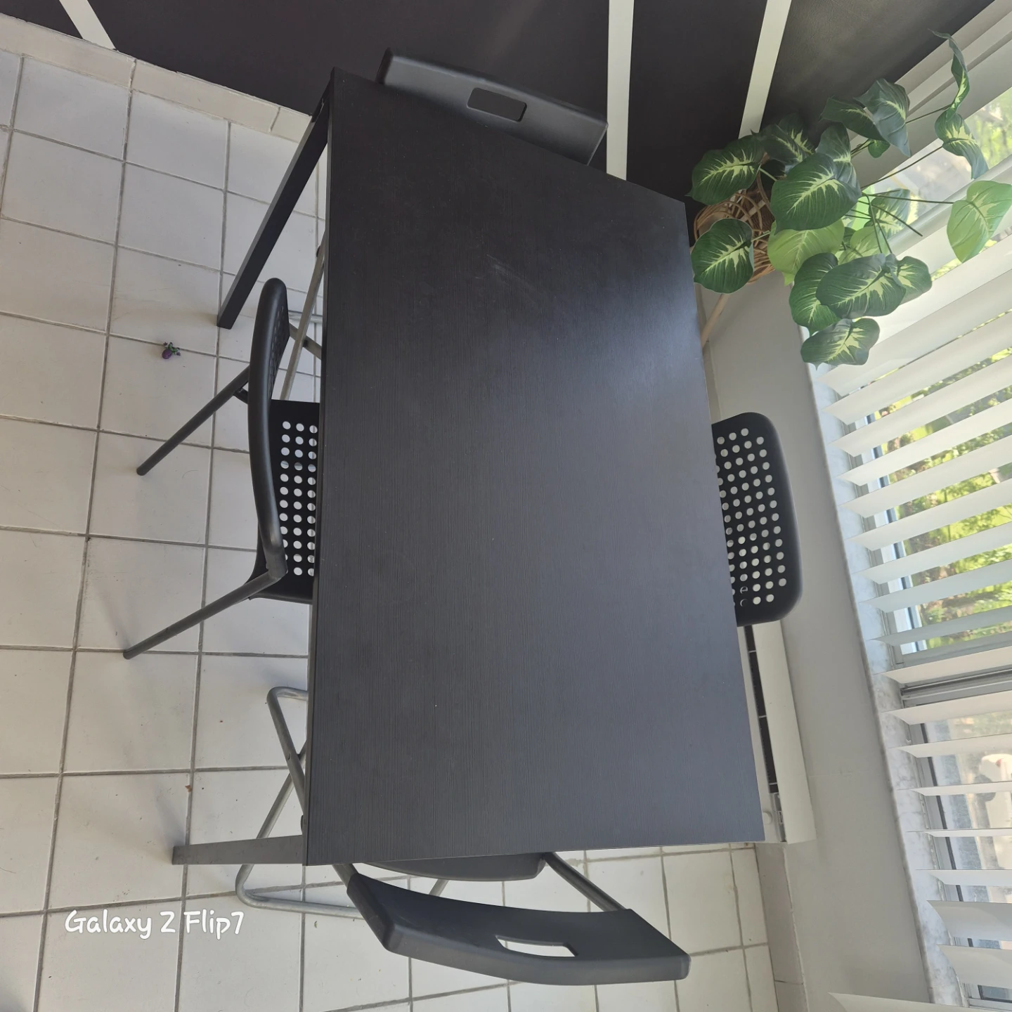 Black Dining Table and Chairs Set