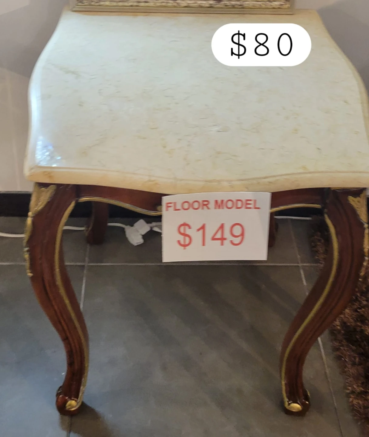 Marble Top Side Table
