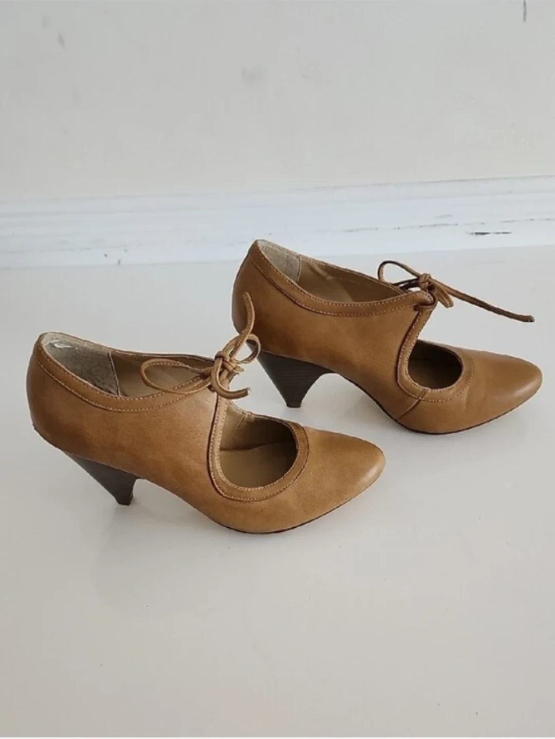 Call It Spring Tan Bow Strap Pointed-Toe Heels - photo 3