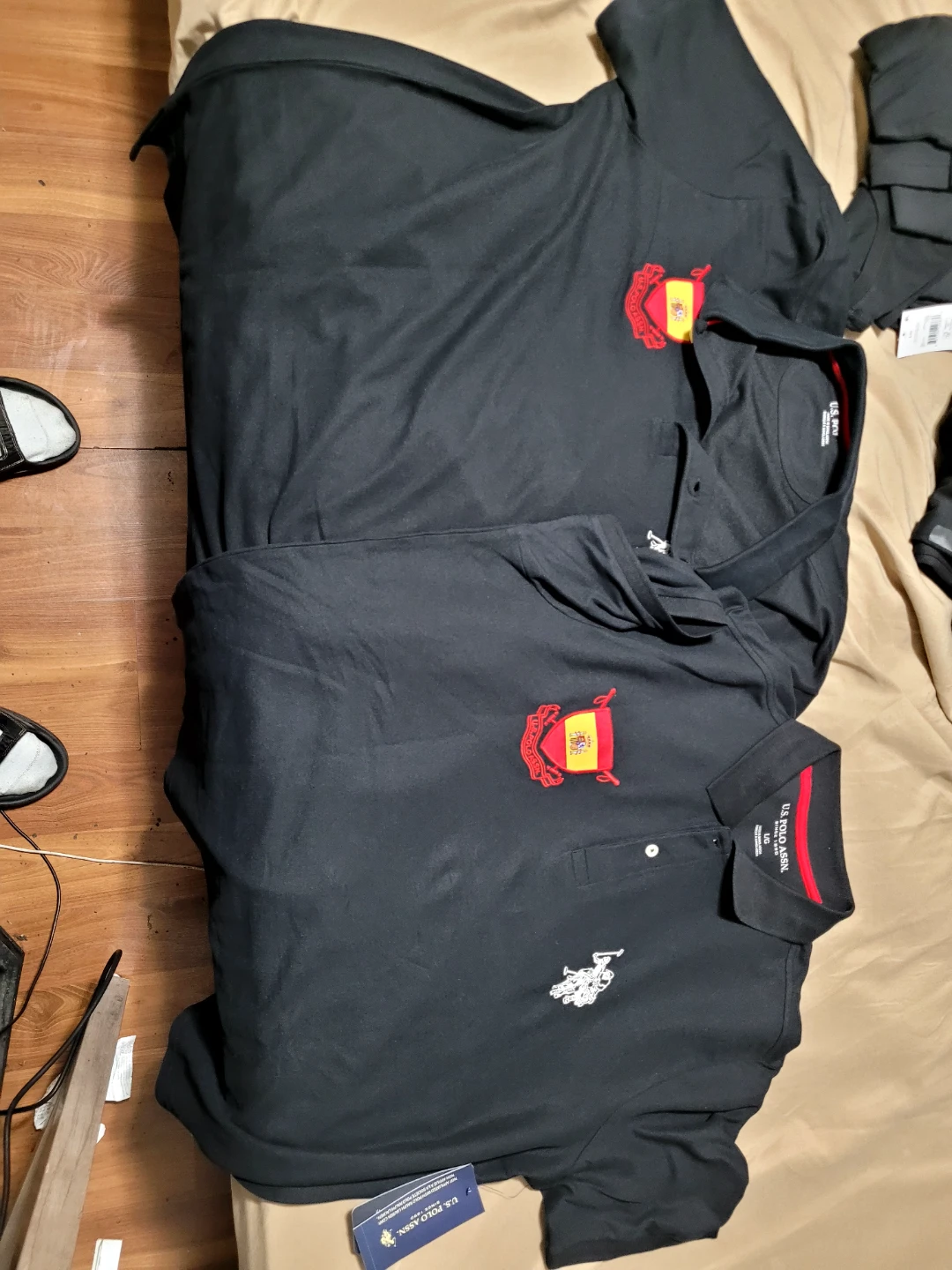 U.S. Polo Assn. Black Polo Shirt - Size Large