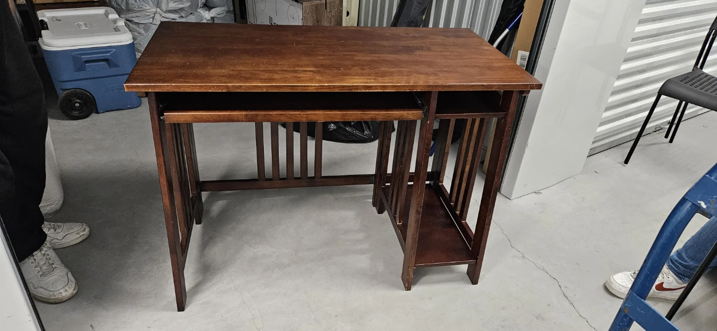 Mission Style Wooden Desk with Keyboard Tray (Pick-up only)