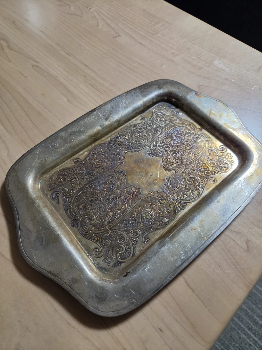 WM Rogers Silver Plated Coffee Pot and Tray Set - photo 4