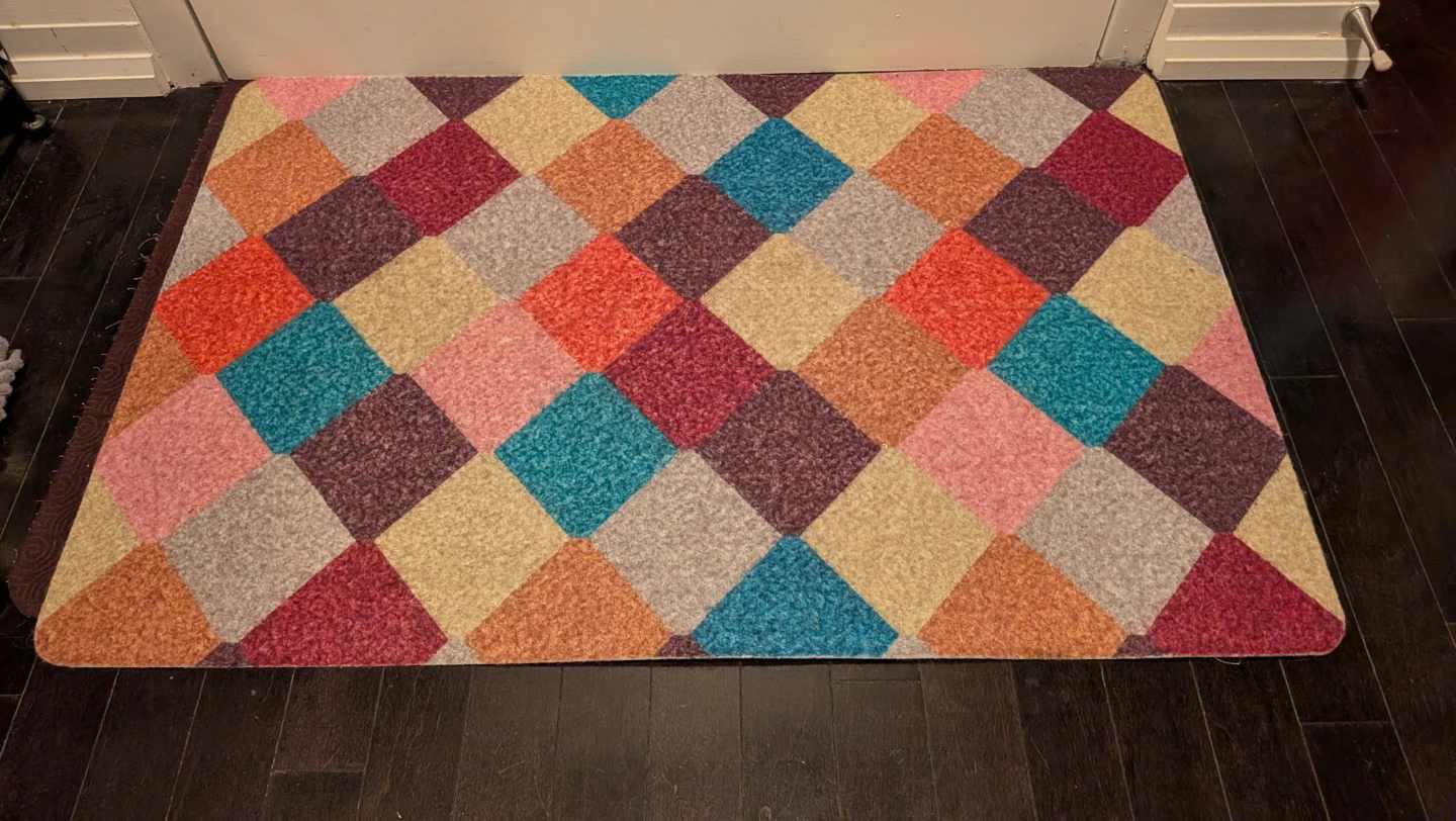 Geometric Diamond Pattern Doormat