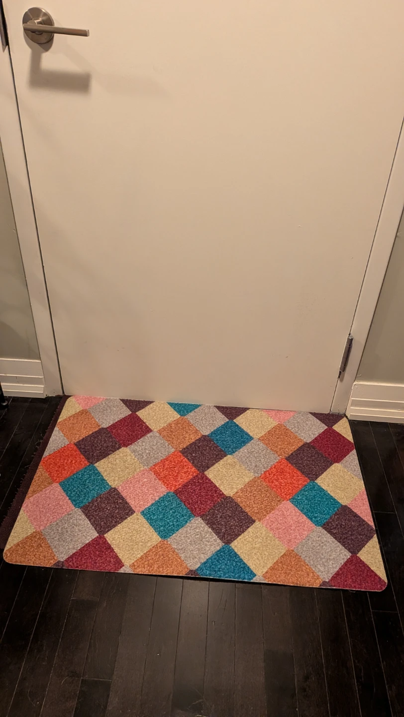 Geometric Diamond Pattern Doormat - photo 2