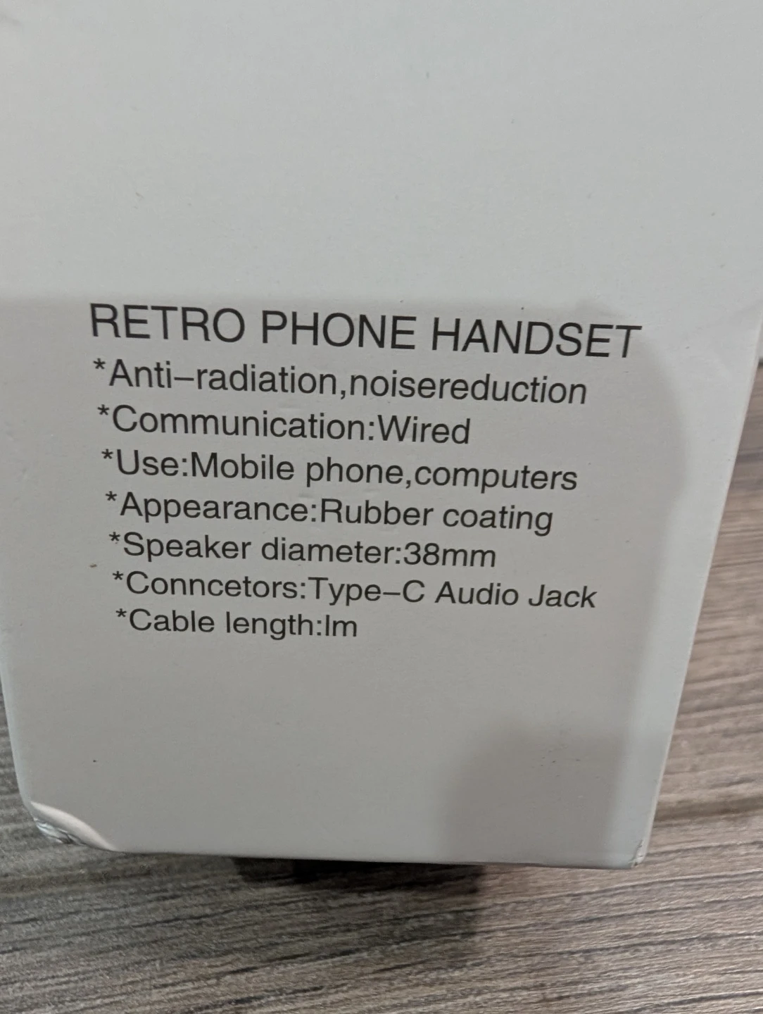 NIB - USB-C Nostalgic Retro Classic Phone Handset Black - photo 4